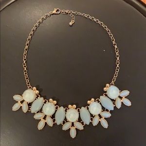 Light Blue and Gold Statement Necklace